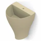 Lavabo de salle de bain moderne suspendu en céramique fabriqué en Italie, Fiorello Viadurini