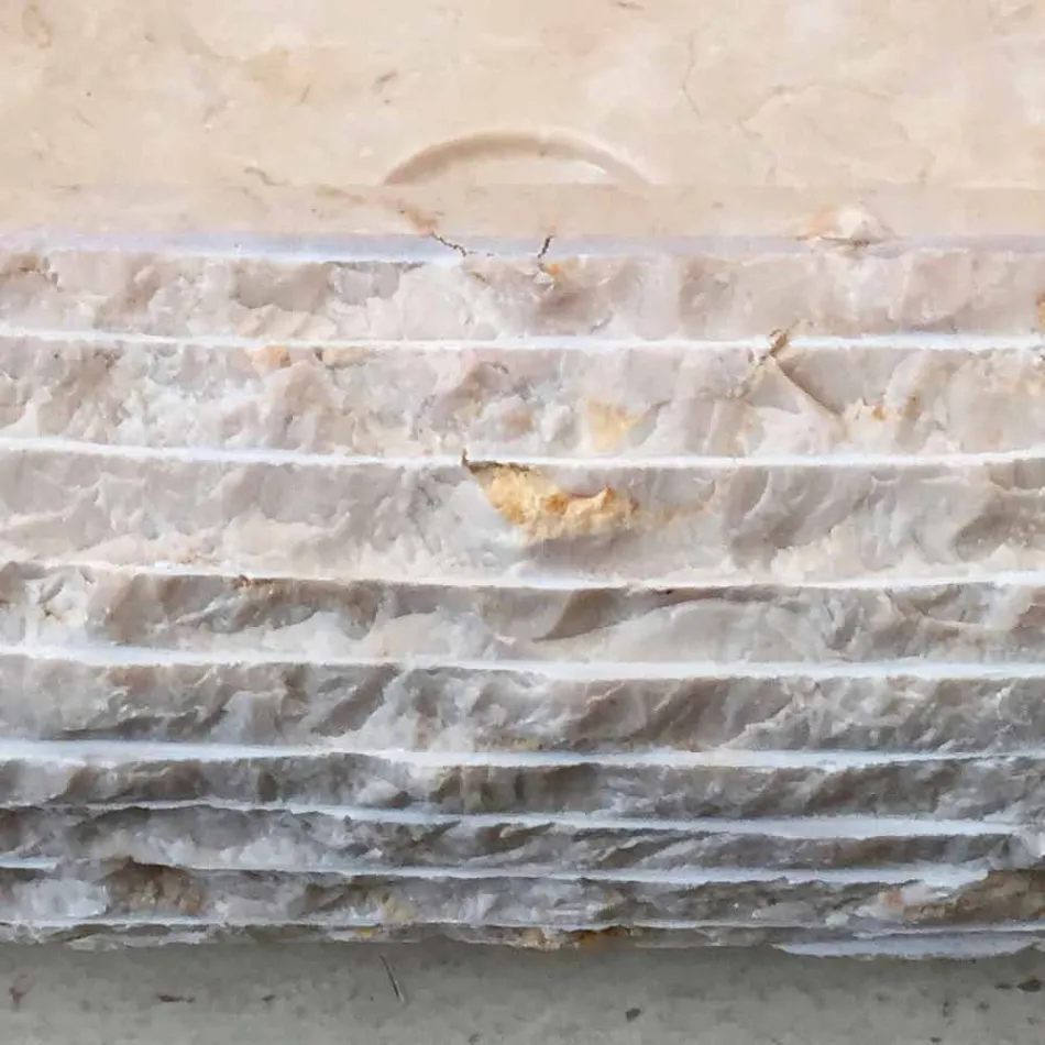 Lavabo ovale blanc Cora, fait main Viadurini