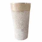 Lavabo design en pierre naturelle blanche Siro, pièce unique Viadurini