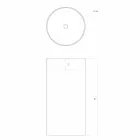 Lavabo à poser libre cylindrique fabriqué en Italie, Rumo Viadurini