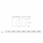 Évier suspendu circulaire en Luxolid rose fabriqué en Italie, Ruffano Viadurini