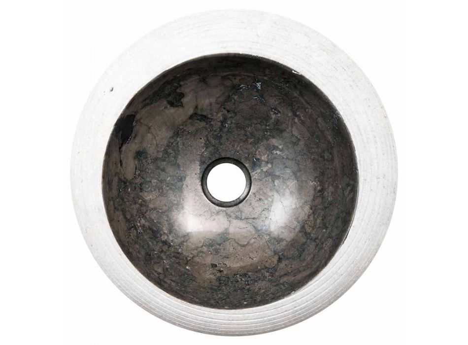 Vasque à poser en marbre circulaire - Ballao Viadurini