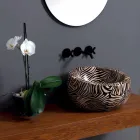 Lavabo à poser en céramique fabriqué en Italie par Elisa Viadurini