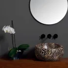 Lavabo à poser en céramique fabriqué en Italie par Elisa Viadurini