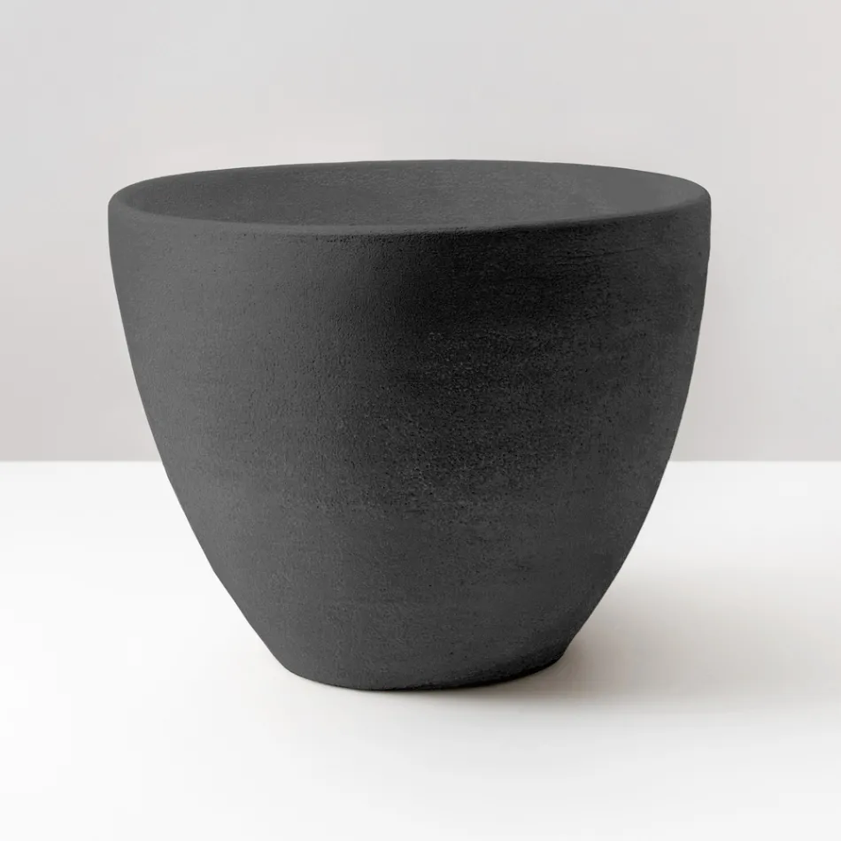 Lavabo conique à poser en céramique tournée à la main - Orbite Viadurini