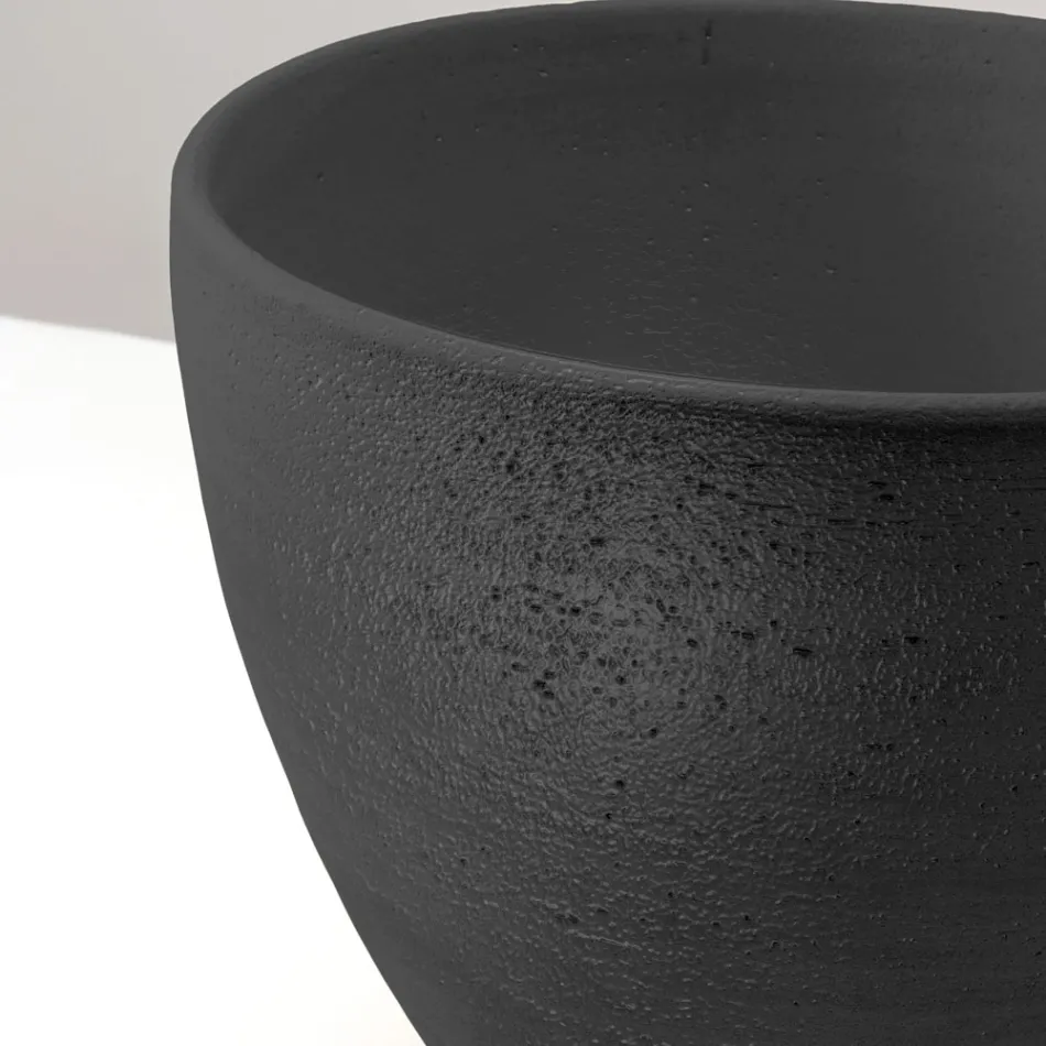 Lavabo conique à poser en céramique tournée à la main - Orbite Viadurini