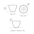 Lavabo conique à poser en céramique tournée à la main - Orbite Viadurini