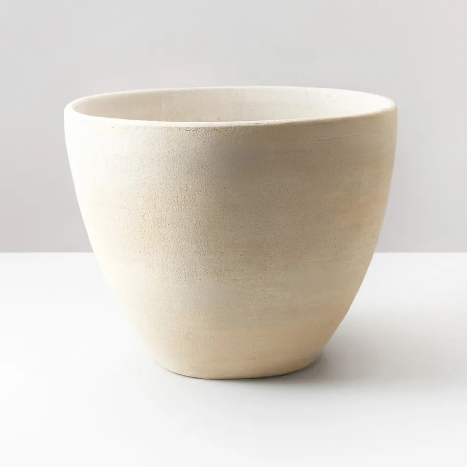 Lavabo conique à poser en céramique tournée à la main - Orbite Viadurini