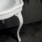 Lavabo console classique en céramique blanche Made in Italy - Magda Viadurini
