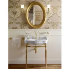 Lavabo console avec double vasque en céramique, Made in Italy Vintage - Paulina Viadurini