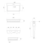 Lavabo console en céramique blanche Made in Italy Design classique - Areta Viadurini