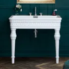 Lavabo console en céramique blanche Made in Italy Design classique - Areta Viadurini