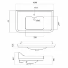 Console de lavabo en céramique blanche de conception italienne classique, Swami Viadurini