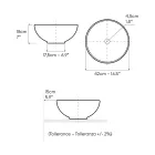Évier de comptoir en argile Raku avec finition cristalline bleu persan - Fresco Viadurini