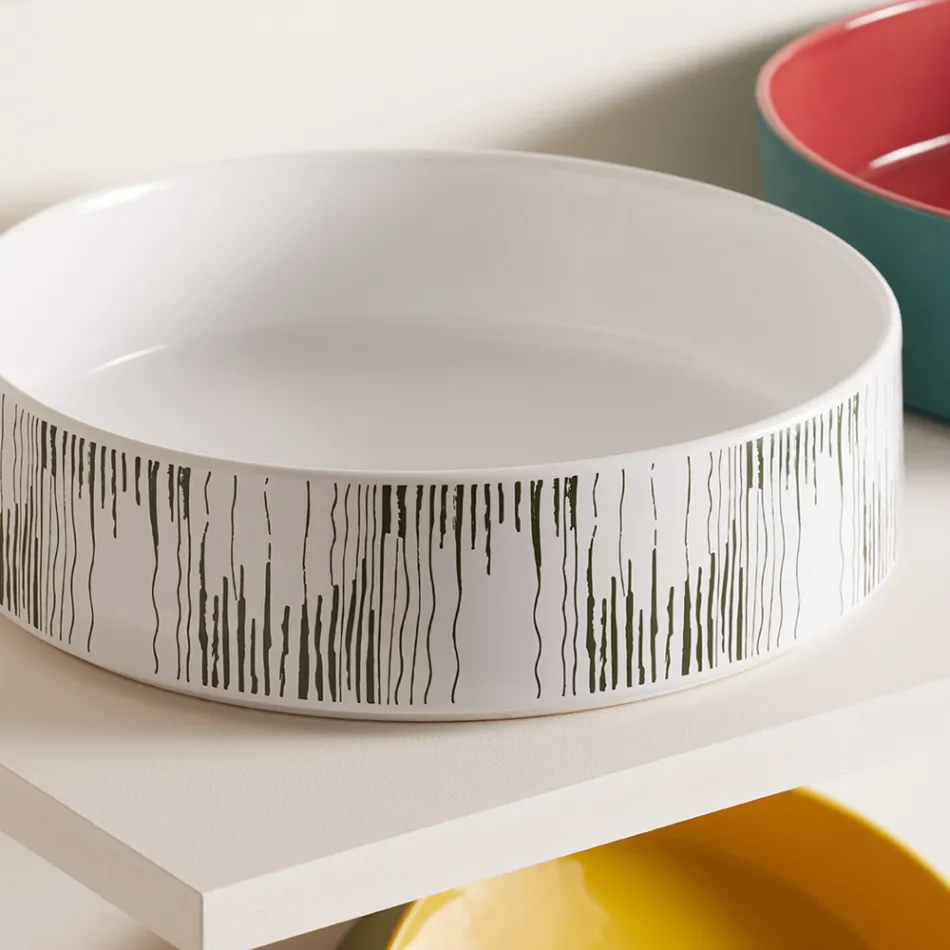 Lavabo à poser pour la salle de bain en grès cérame Made in Italy - Enveloppe Viadurini