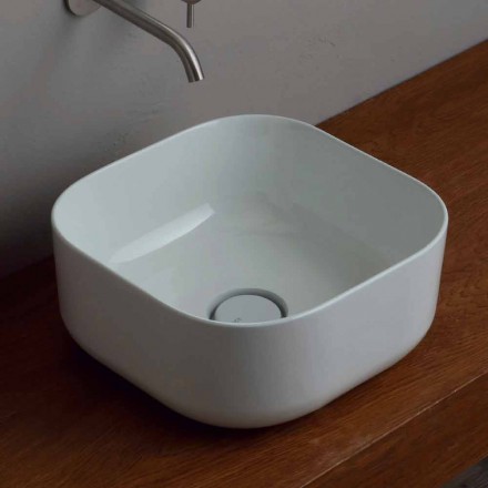Lavabo en céramique 37x37cm fabriqué en Italie Star, design moderne Viadurini