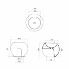 Vasque à poser en forme de boule en carreaux de céramique colorés Viadurini