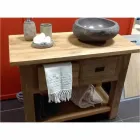 Lavabo à poser Artisan en pierre naturelle de rivière moderne - Aurea Viadurini