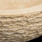 Lavabo blanc soutien de la pierre naturelle Finn, une seule pièce Viadurini