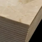 lavabo blanc en pierre naturelle, d'une seule pièce, Zor Viadurini