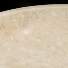 lavabo blanc en pierre naturelle Ziva, une seule pièce Viadurini