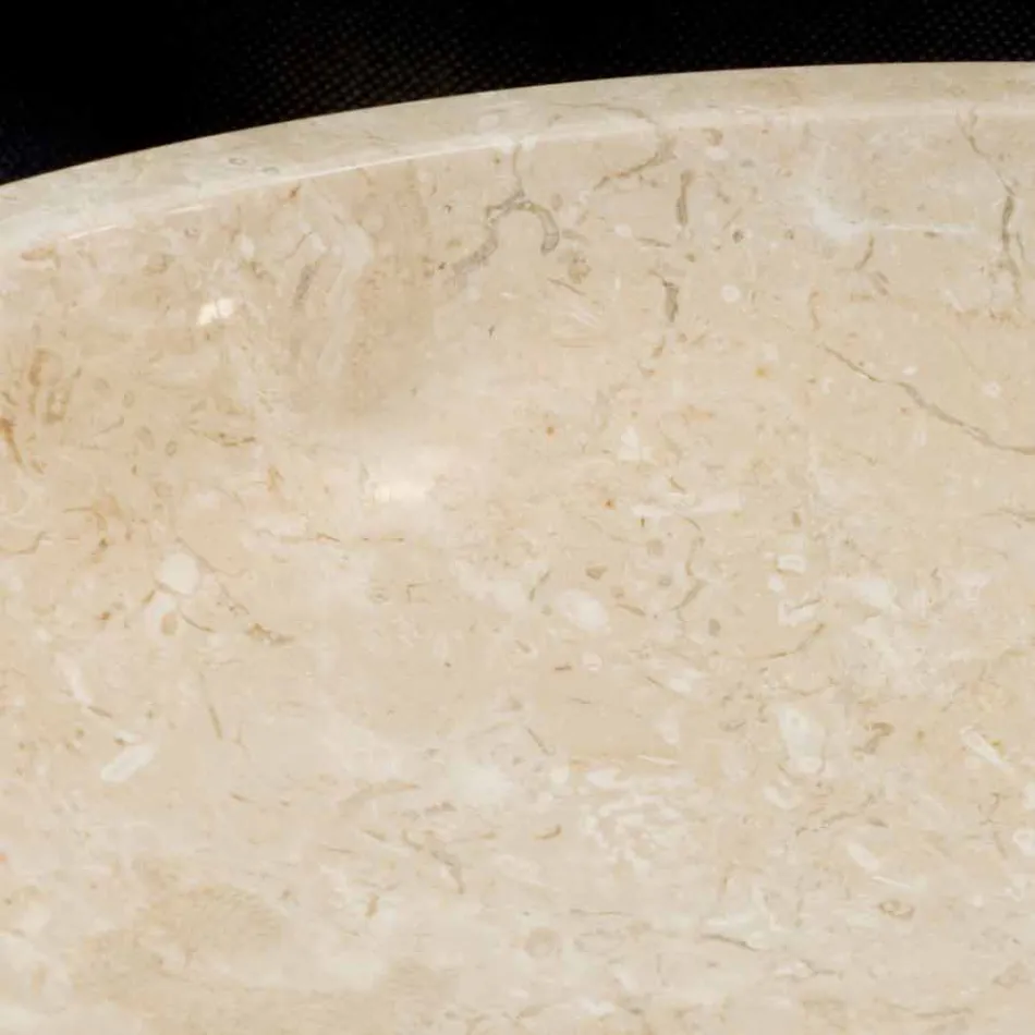 lavabo blanc en pierre naturelle Ziva, une seule pièce Viadurini