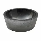 Comptoir support cylindrique en pierre naturelle Beige Ampat Viadurini