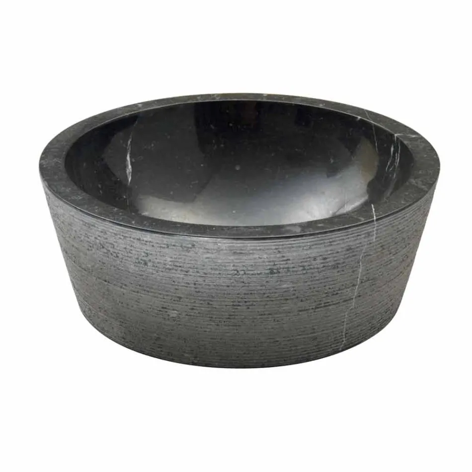 Comptoir support cylindrique en pierre naturelle Beige Ampat Viadurini