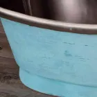 Lavabo terminé en fer blanc et verdigris Cala Viadurini