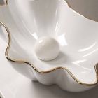Vasque à poser en céramique blanche avec comptoir en Italie Rayan Viadurini