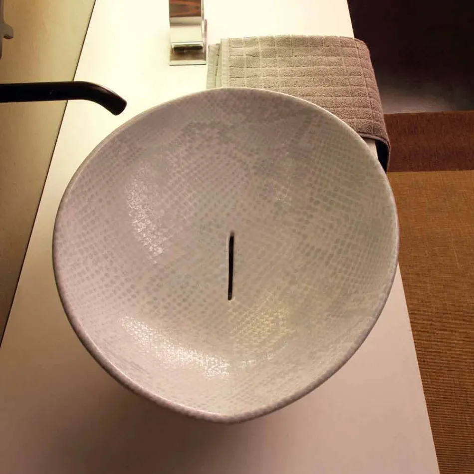 Dessous de lavabo en céramique blanche design lavabo made Italy Italy Viadurini