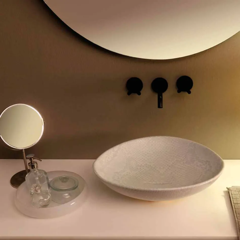 Dessous de lavabo en céramique blanche design lavabo made Italy Italy Viadurini