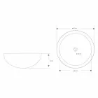 Lavabo à poser rond design en marbre noir travaillé à la main - Lin Viadurini