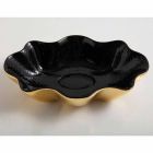 Vasque à poser en céramique noire et dorée, fabriquée en Italie Cubo Viadurini