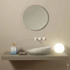 Lavabo design en céramique blanche python made in Italy Glossy Viadurini