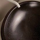 Vasque à poser en céramique noire python design en Italie Glossy Viadurini