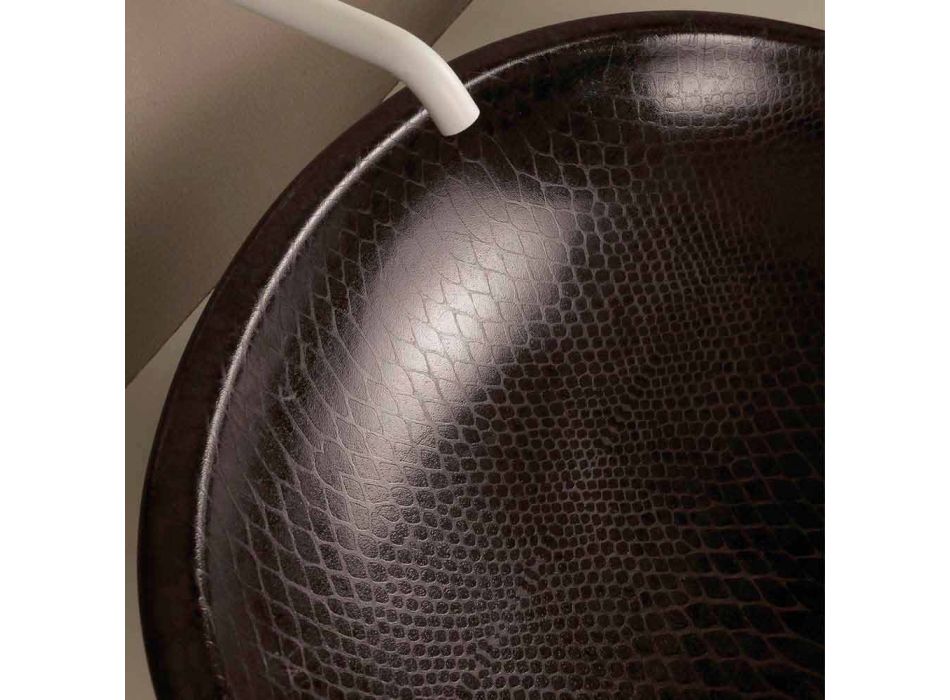 Vasque à poser en céramique noire python design en Italie Glossy Viadurini