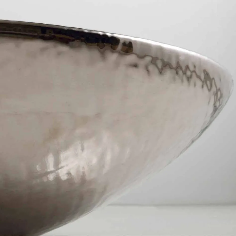 Lavabo design en céramique argenté fabriqué en Italie Glossy Viadurini