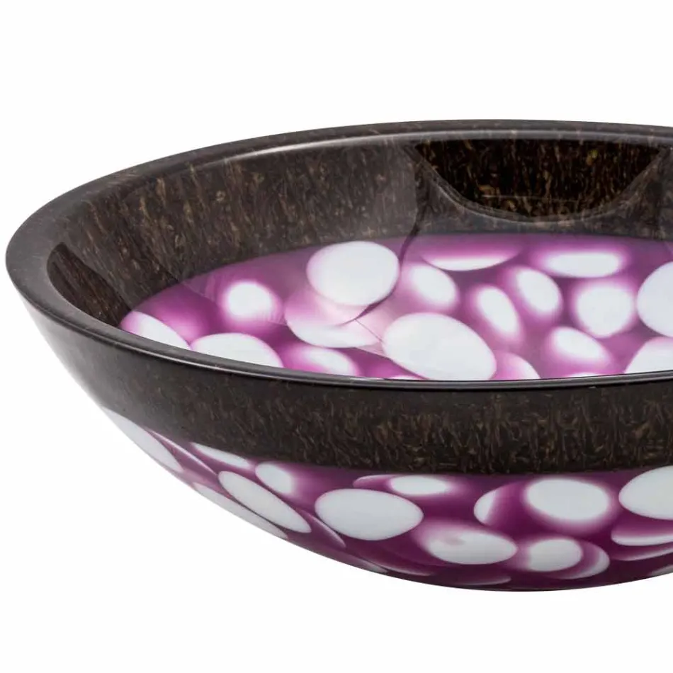 Lavabo design circulaire en résine fait main, Buggiano Viadurini