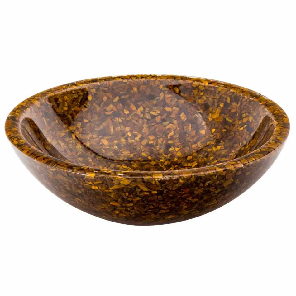 lavabo design en pierre inserts oeil OUA Tiger Viadurini