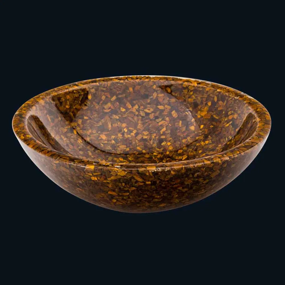 lavabo design en pierre inserts oeil OUA Tiger Viadurini