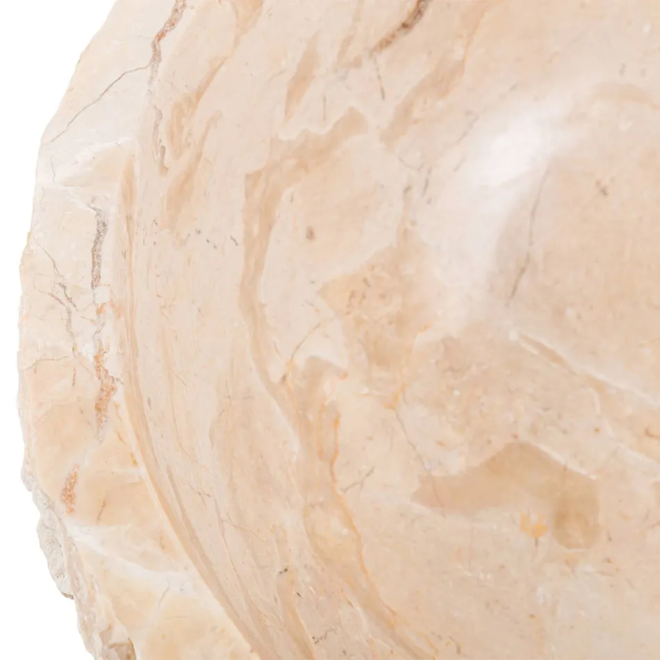 Lavabo à poser design fait main en marbre erosi, Busseto Viadurini