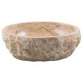 Lavabo à poser fait main en marbre érodé, Busseto