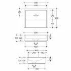 Vasque design rectangulaire en céramique fabriquée en Italie Dalia Viadurini