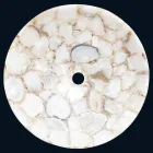 Lavabo pierre cristalline de support de conception Poncho Viadurini