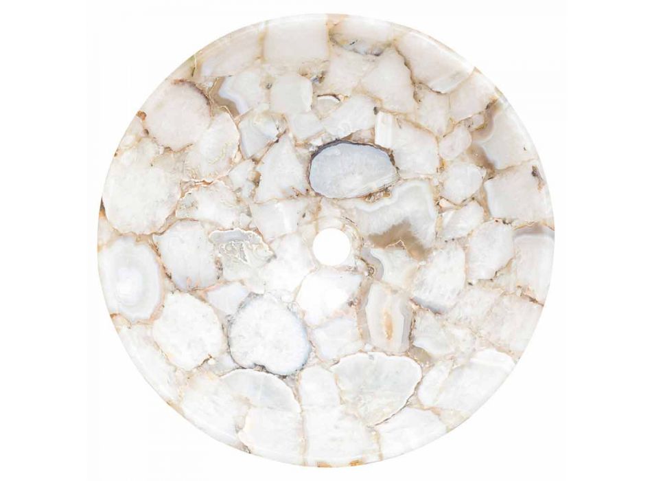 Lavabo pierre cristalline de support de conception Poncho Viadurini