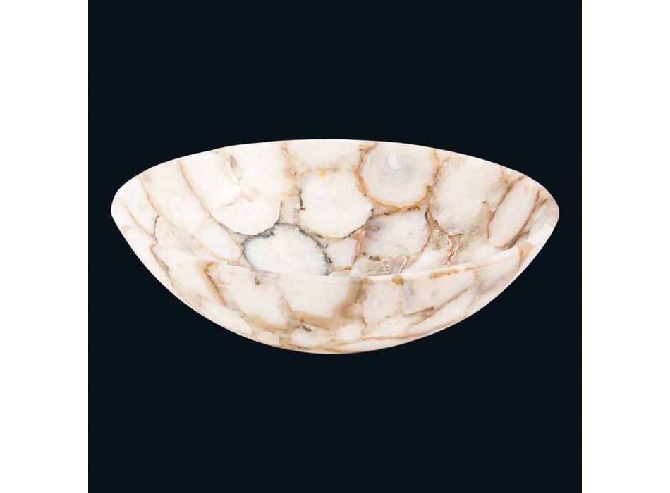 Lavabo pierre cristalline de support de conception Poncho Viadurini
