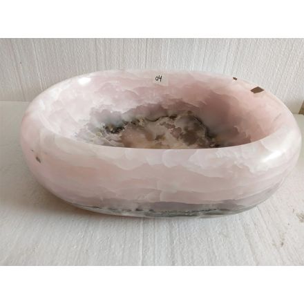 Lavabo à poser de design en pierre onyx rose Baffo, pièce unique Viadurini
