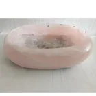 Lavabo à poser de design en pierre onyx rose Baffo, pièce unique Viadurini