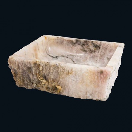 support design lavabo en pierre de quartz fumé Rose, une pièce Viadurini